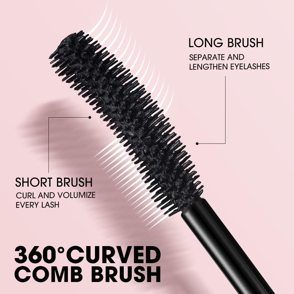 O.TWO.O Volumizing Waterproof Long Lasting Thick Curl Mascara - Máscara de Cílios com Volume, Alongamento e Curvatura de Longa Duração
