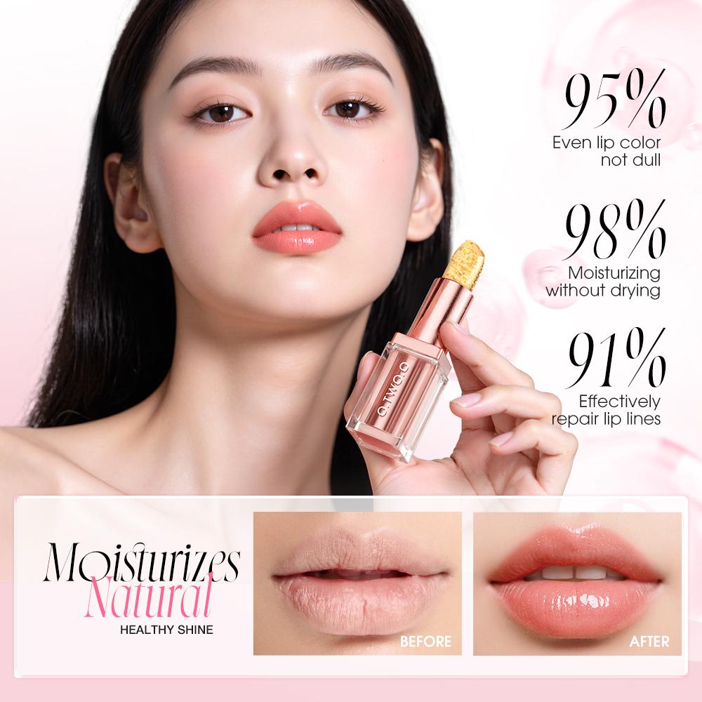 O.TWO.O Haute Gold Foil Thermochromic Lipstick - Batom Hidratante Termocrômico