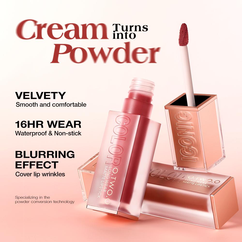 O.TWO.O Haute Long wear Velvet Matte Lipstick - Batom Matte Aveludado de Longa Duração