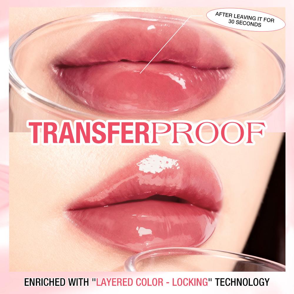 O.TWO.O Watery Lasting Glossy Lip Tint - Lip Tint Efeito Gloss de Longa Duração